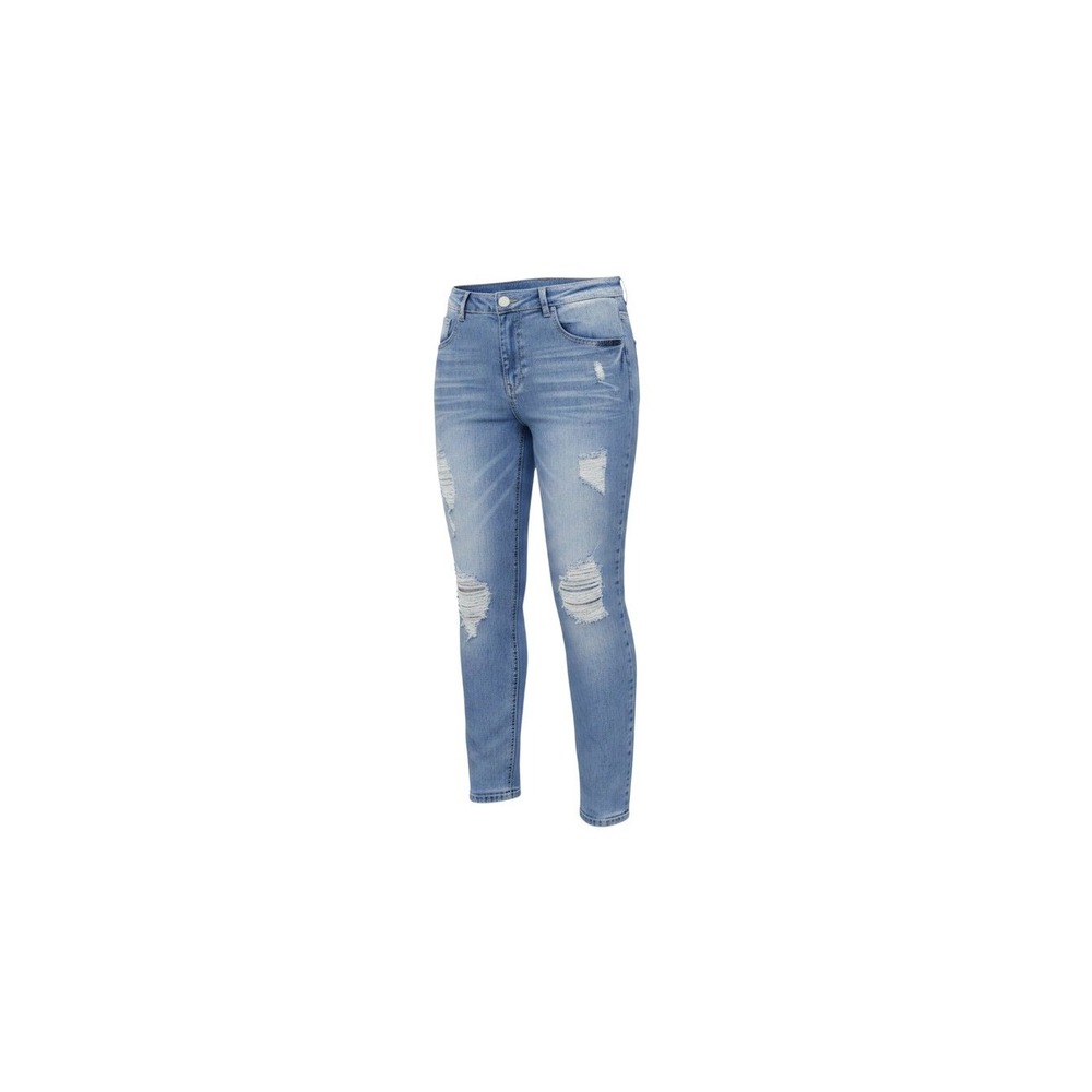 Blue Spice Skinny Jeans Womens 13/14 Blue Excellent Distressed Curvy Light Wash